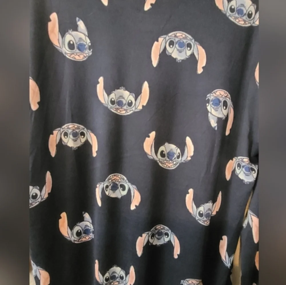 Disney's Lilo and Stitch Super Soft Blue and Pink Pajama Nightgown Size Small - Picture 4 of 13